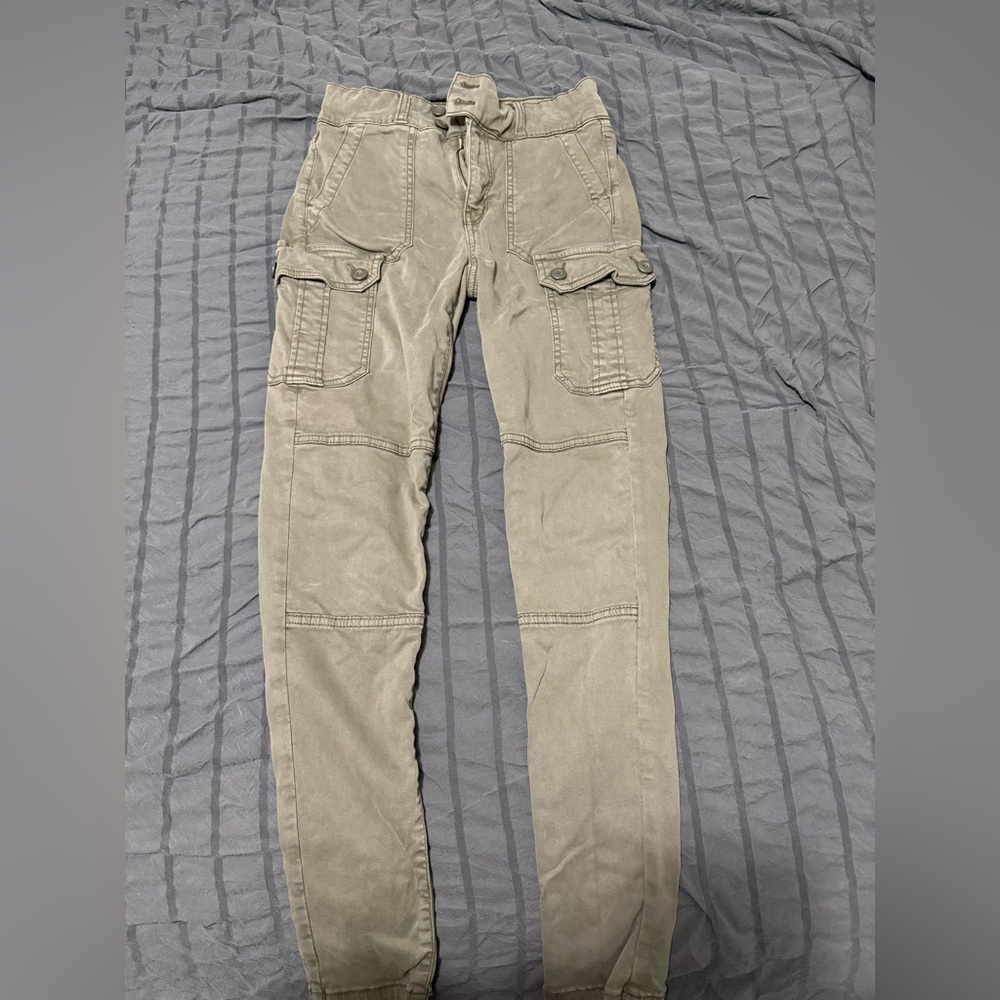 American Eagle Outfitters Women's Olive Green Skinny Cargo Pants